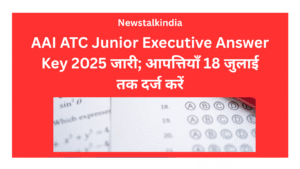 AAI ATC Junior Executive Answer Key 2025